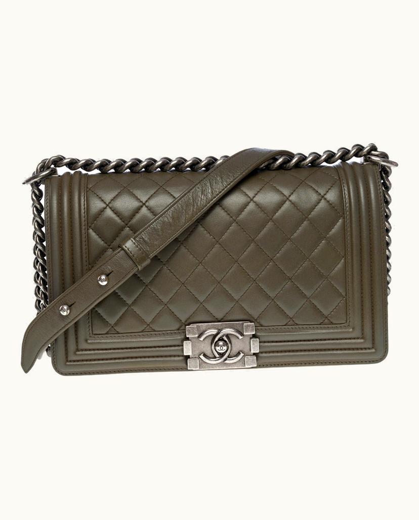 Chanel Chanel Women's Boy Medium Leather In Khaki