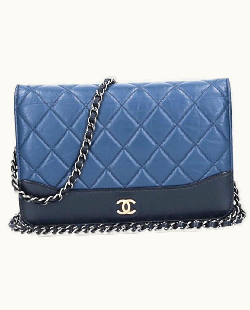 Chanel Chanel Women's Shoulder Bag Leather In Blue