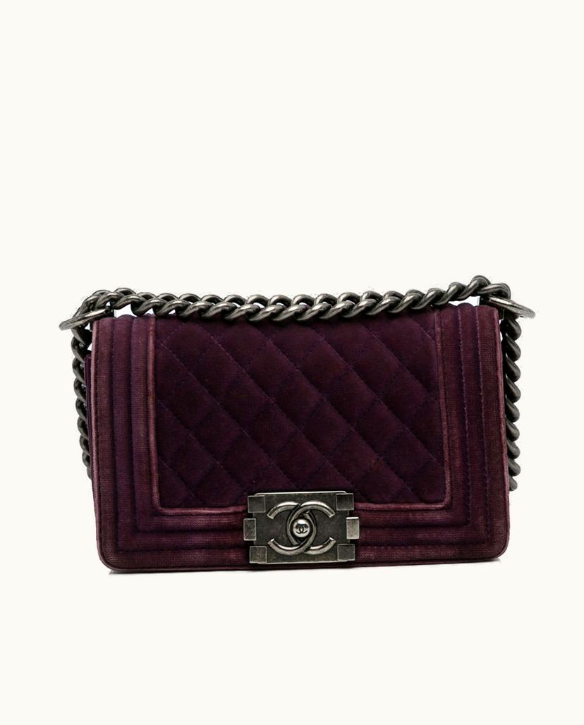 Chanel Chanel Women's Shoulder Bag Silk In Violet