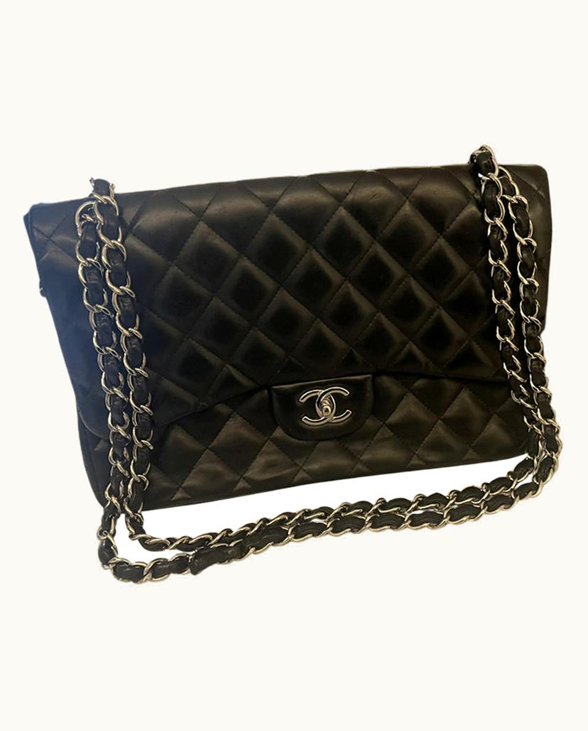 Chanel Chanel 2017 Flap Bag Leather Women's Black