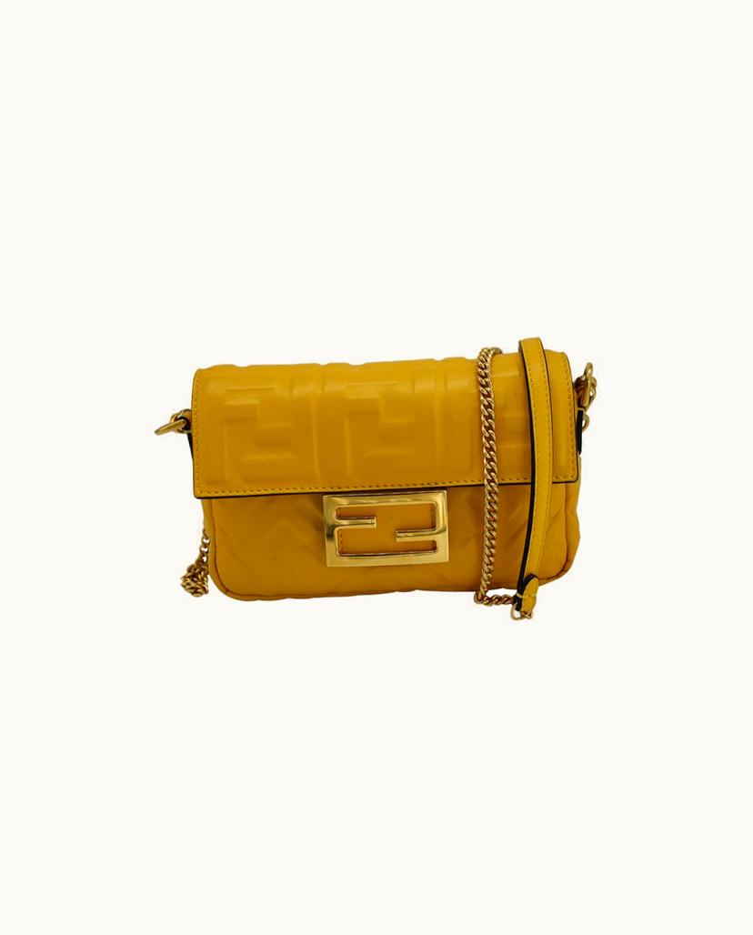 Fendi Fendi Women's Handbag Leather In Yellow