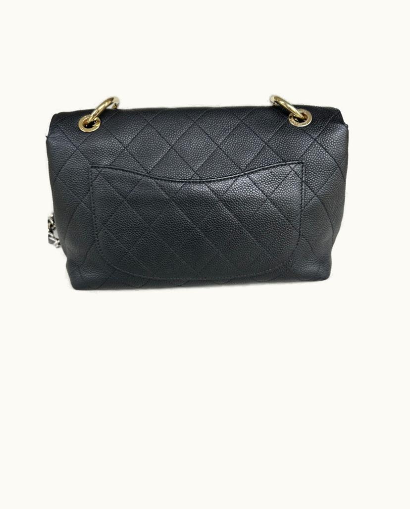Chanel Chanel Timeless Caviar Leather Shoulder Bag in Black
