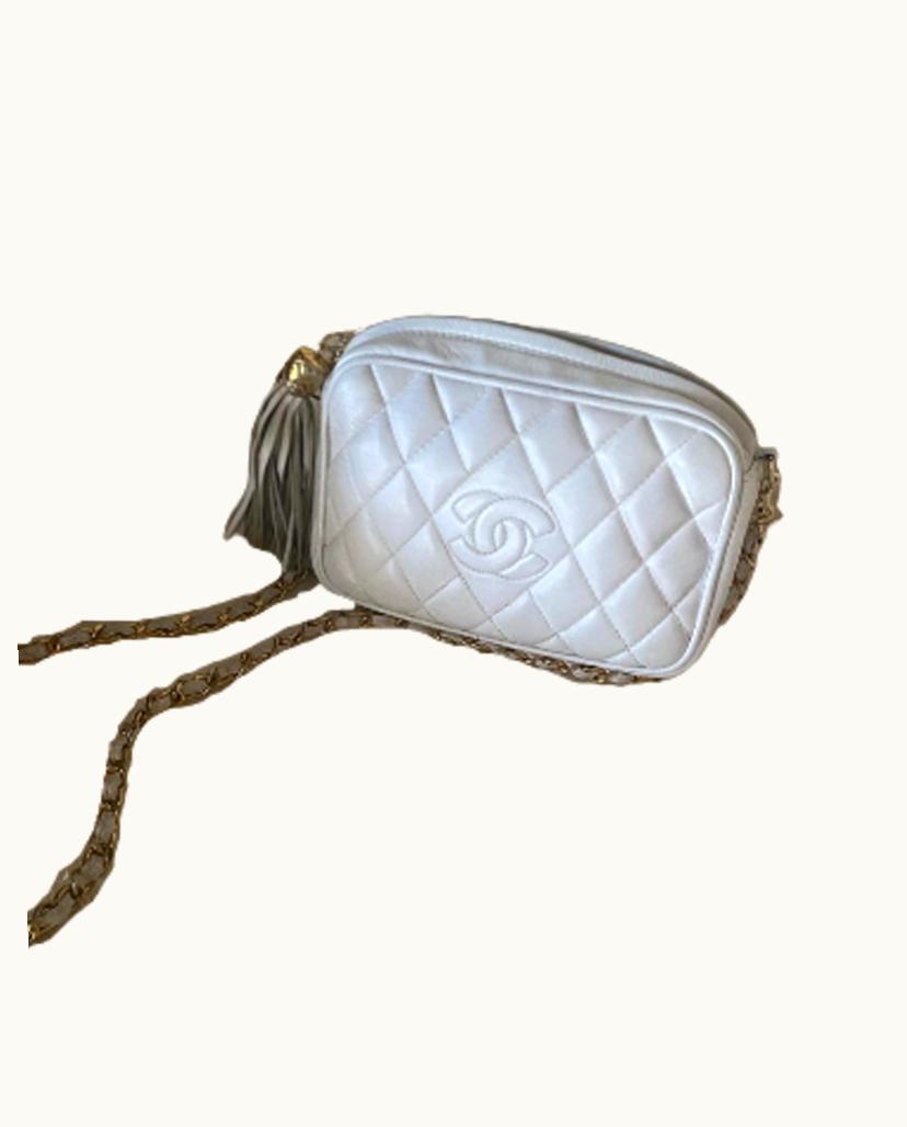 Chanel Chanel Bianca Mini Camera Bag Lambskin Matalasse White