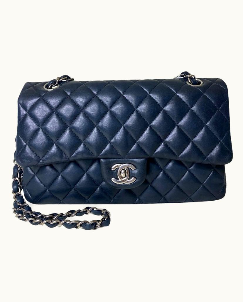 Chanel Chanel Timeless Classique Women's Leather Bag in Dark Blue