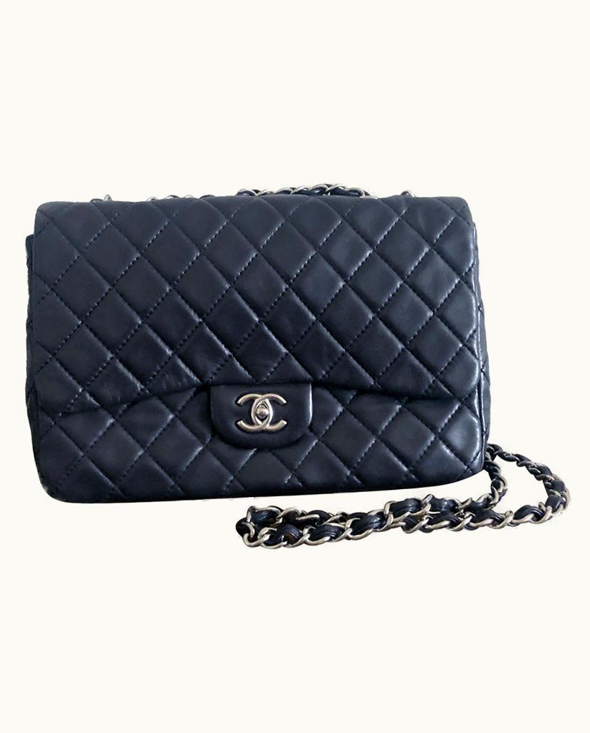 Chanel Chanel Timeless Jumbo Crossbody Bag in Black Lambskin