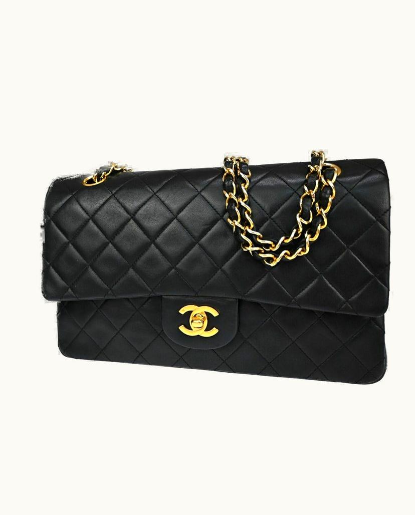 Chanel Chanel Matelasse 25 Shoulder Bag Black Leather