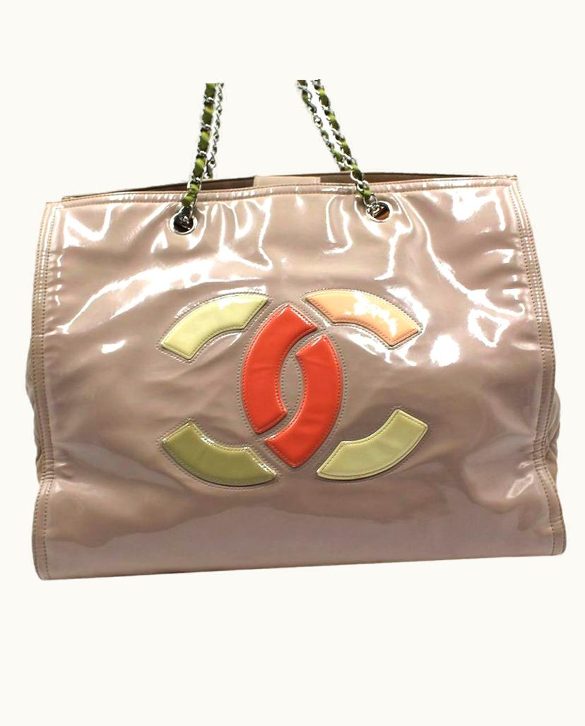 Chanel Chanel Women's Shopper Patent Leather In Pink