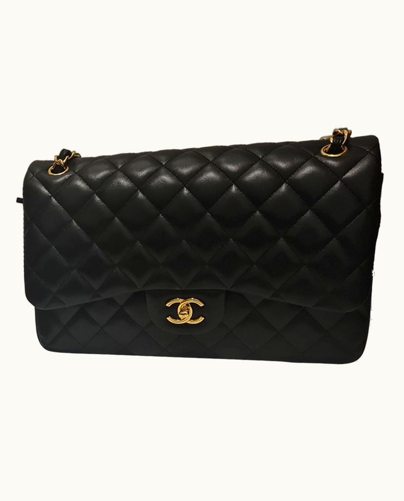 Chanel Chanel Classic Jumbo Double Flap Bag Lambskin Black