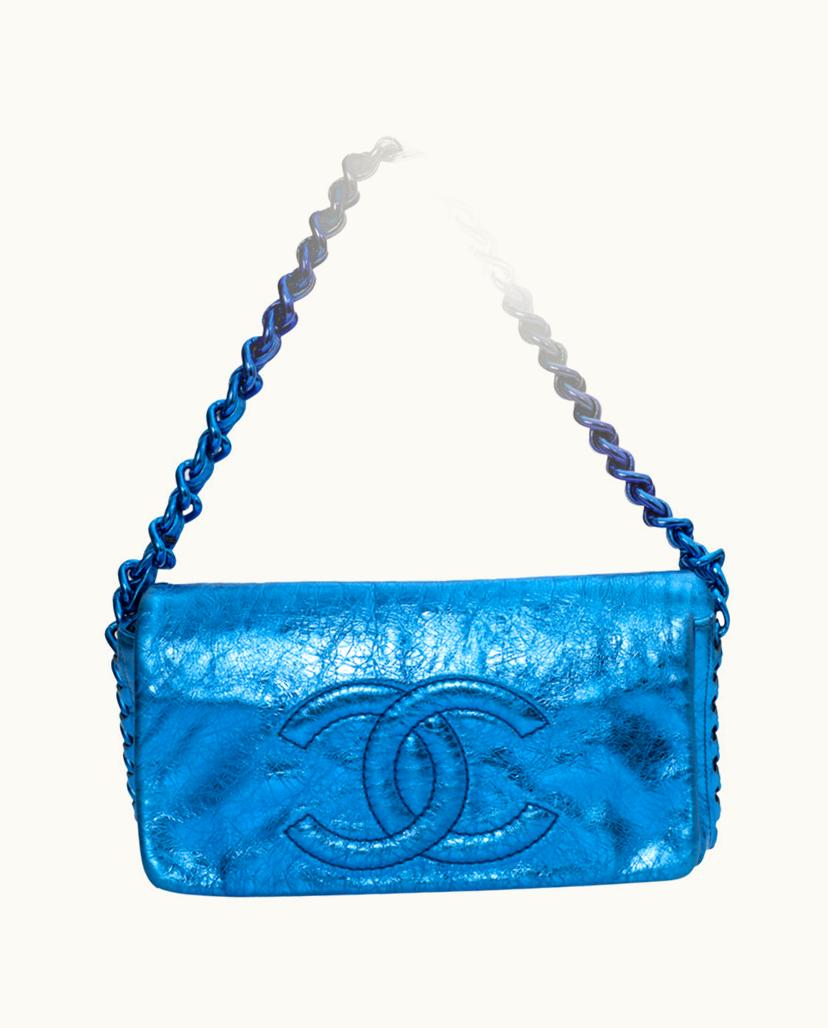 Chanel Chanel Women's Chain Around Flap Leather In Blue