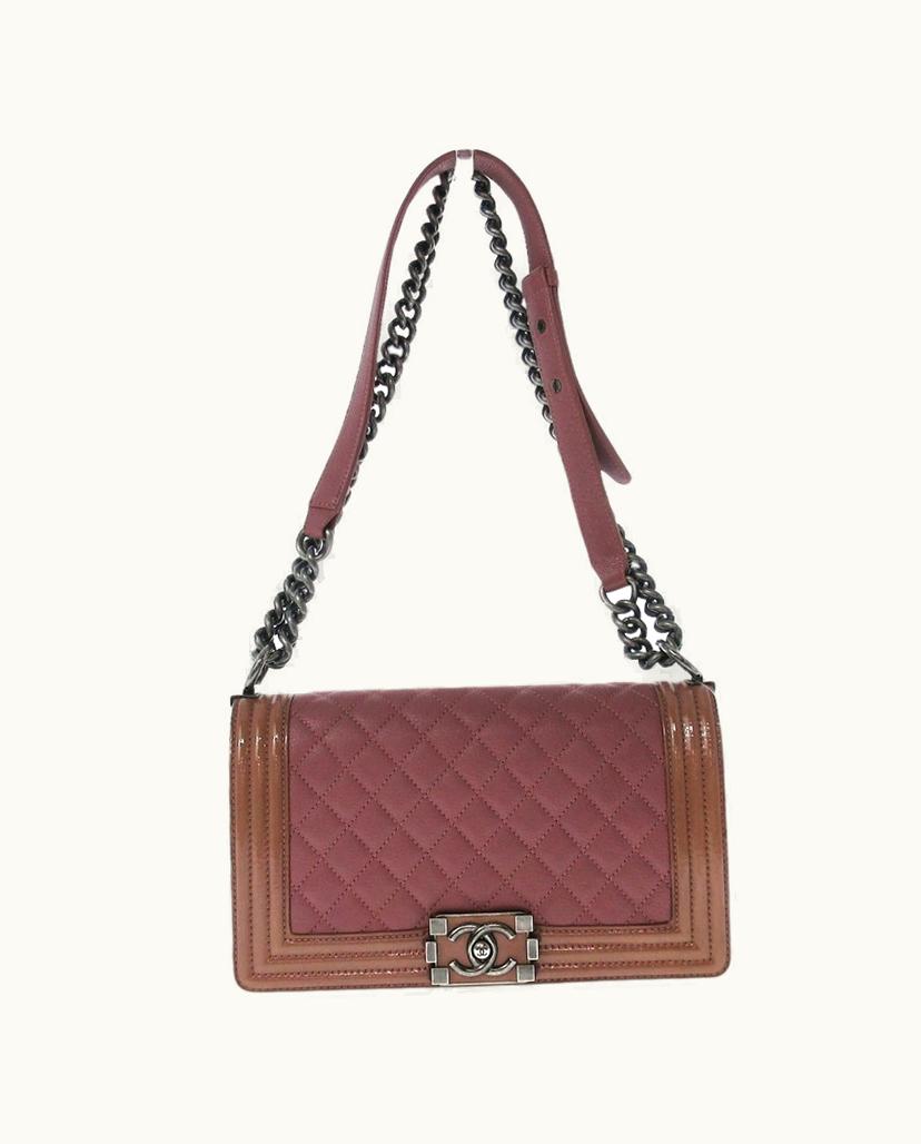 Chanel Chanel Boy Shoulder Bag Leather Pink