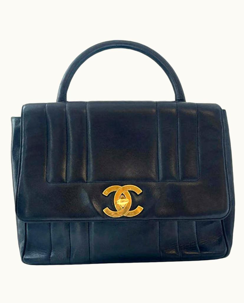 Chanel Chanel Classic Top Handle Bag Lambskin Leather Black