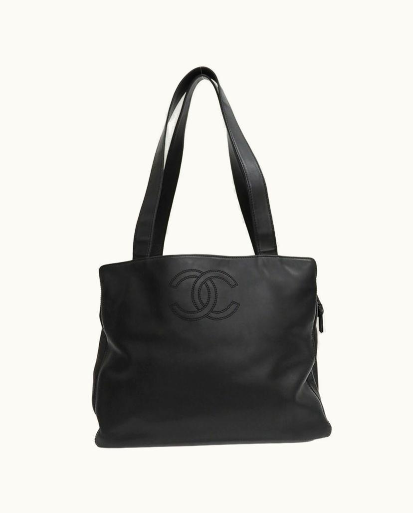Chanel Chanel Cabas Leather Tote Bag Black