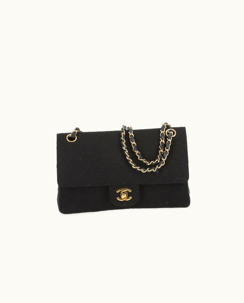 Chanel CHANEL Classic Jersey Medium Flap Bag Black