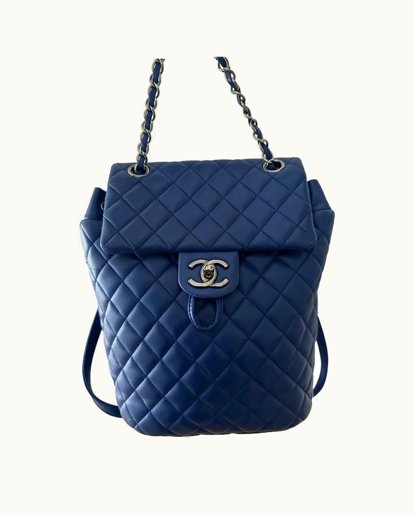 Chanel Chanel Urban Spirit Women's Backpack Leather In Blue