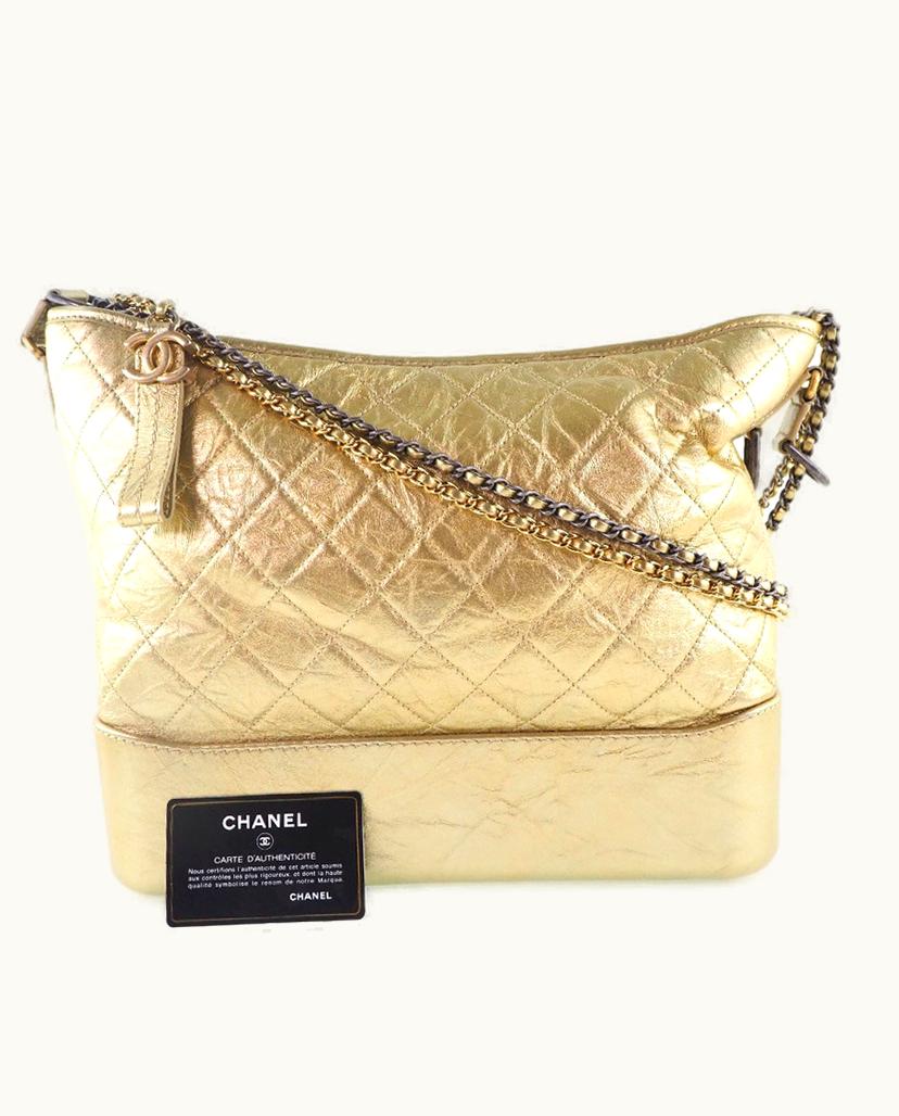 Chanel Chanel Gabrielle Bag Pony-style Calfskin Gold