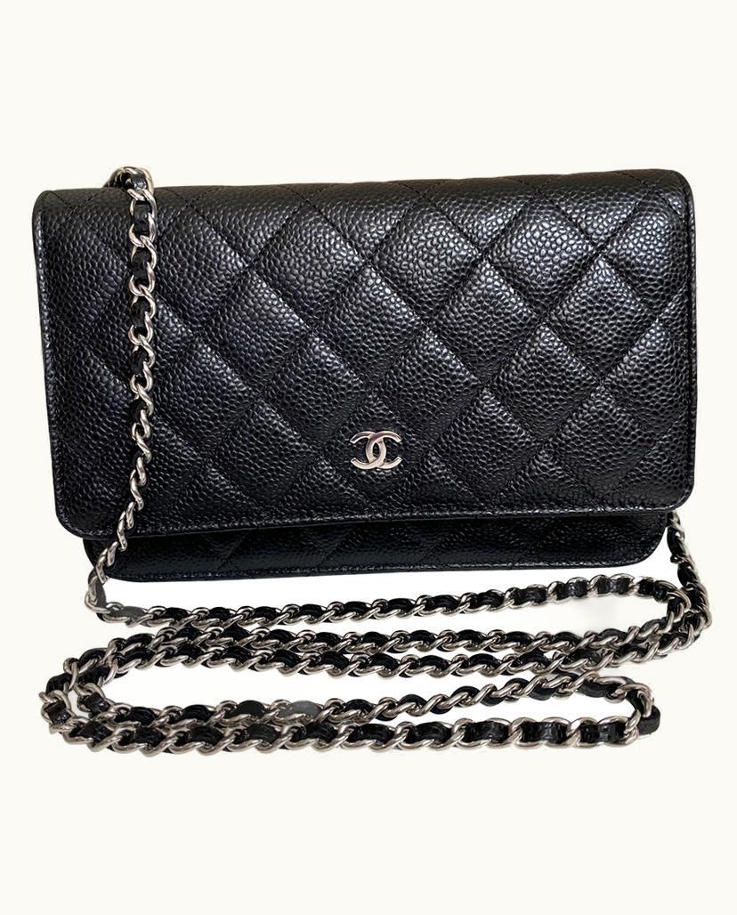 Chanel Chanel Timeless Wallet On Chain WOC Black Grained Leather