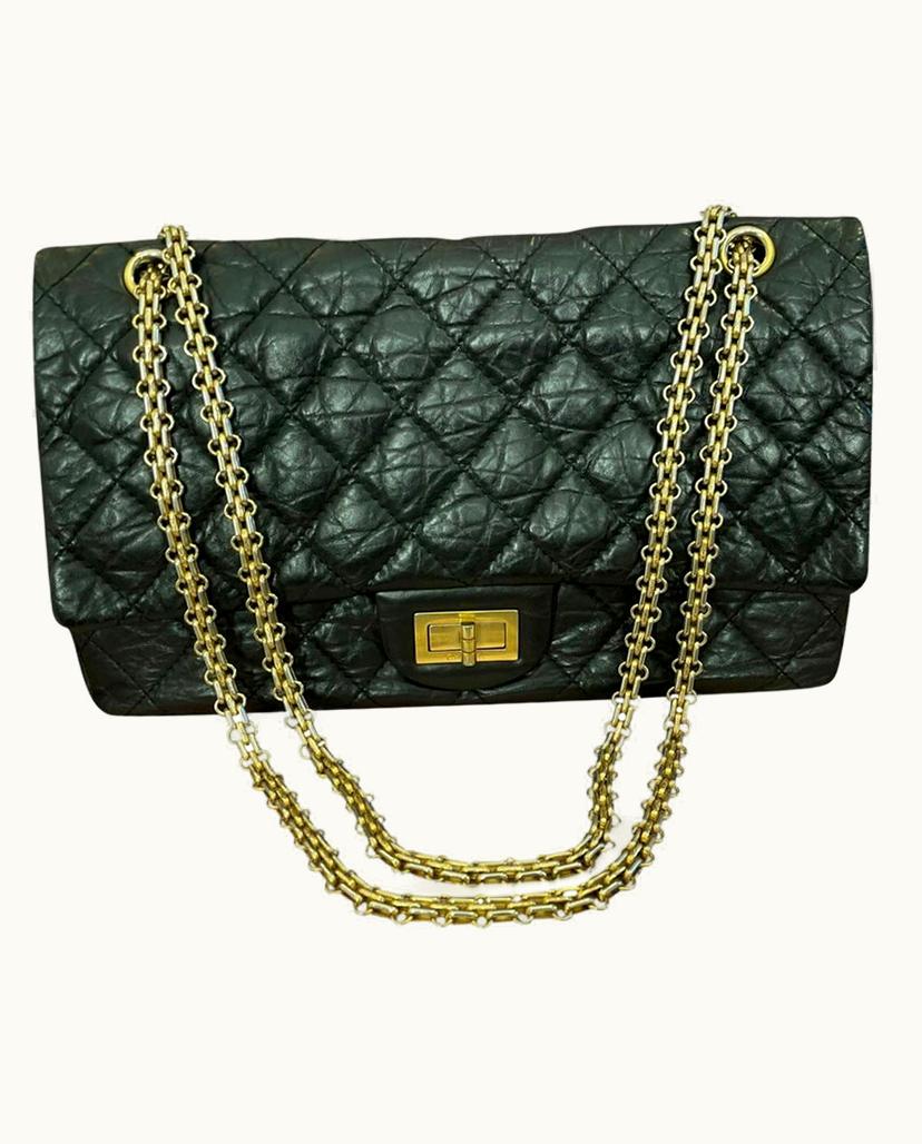 Chanel Chanel Reissue 2.55 Women's Leather Shoulder Bag Black