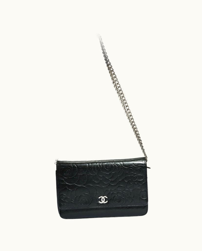 Chanel Chanel 2012-2013 Women's Wallet On Chain Leather In Black Bag