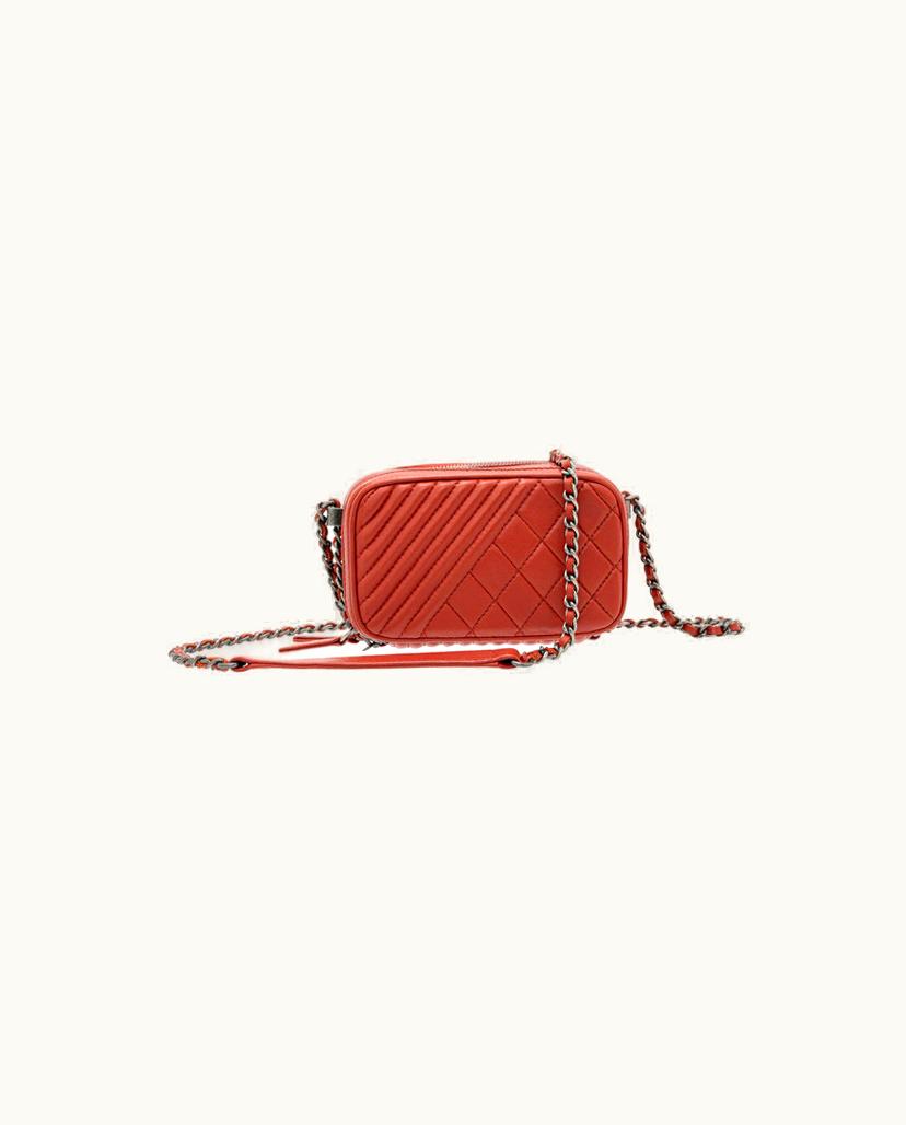 Chanel Chanel Women's Coco Boy Camera Bag Leather In Red