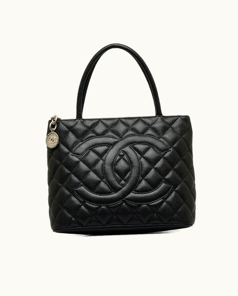 Chanel Chanel Medallion Tote Bag Caviar Leather Black
