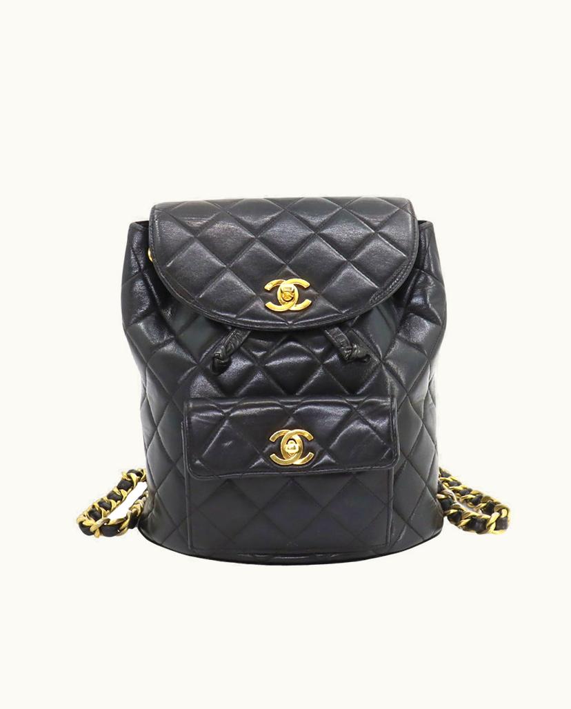 Chanel Chanel Matrasse Backpack Leather In Black