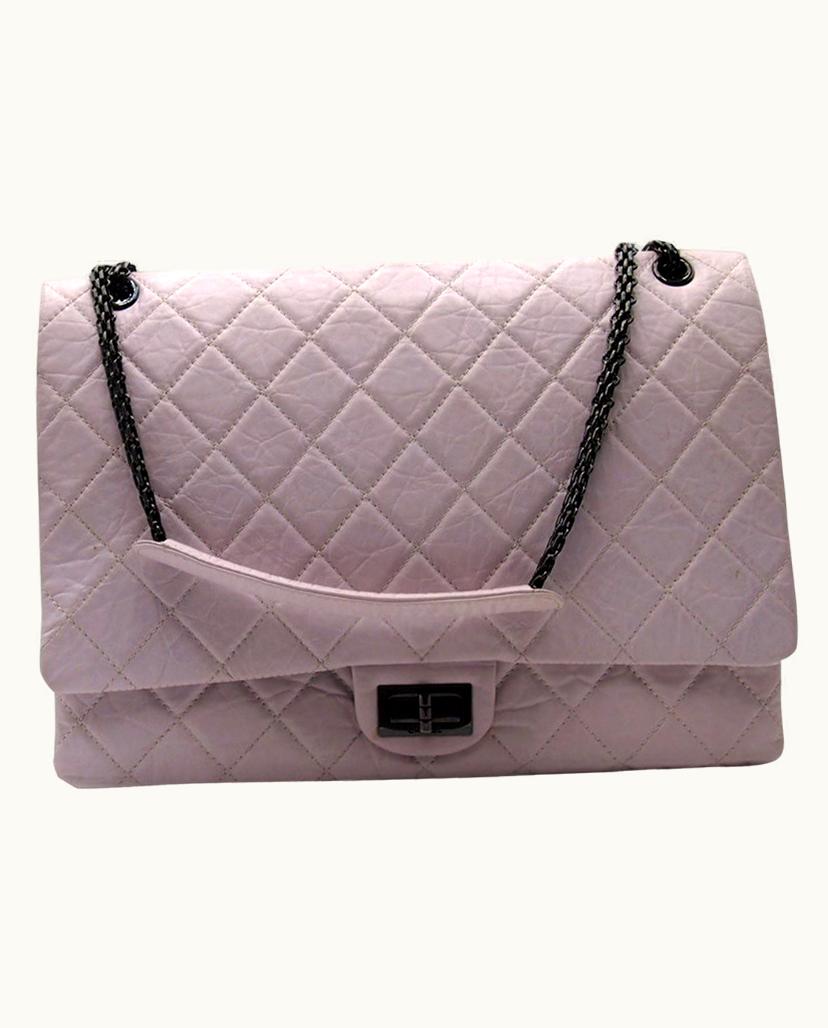 Chanel Chanel 2.55 Shopping Bag Women's Leather White