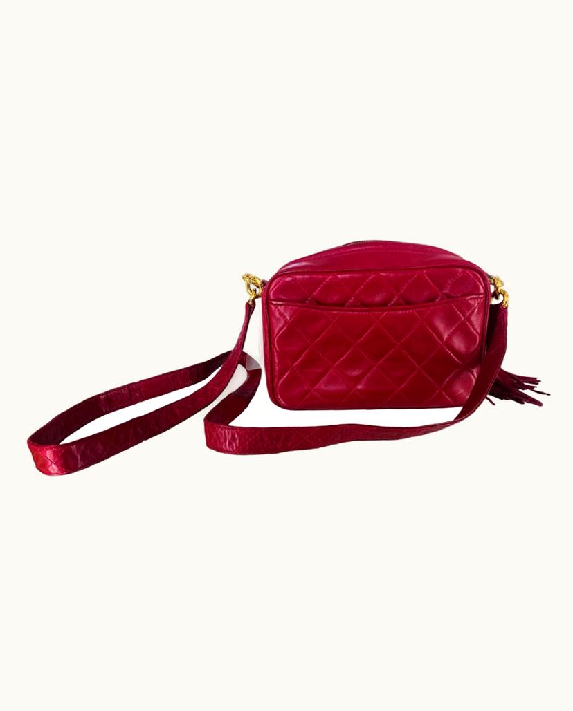 Chanel Chanel 1991/94 Camera Bag Lambskin Red