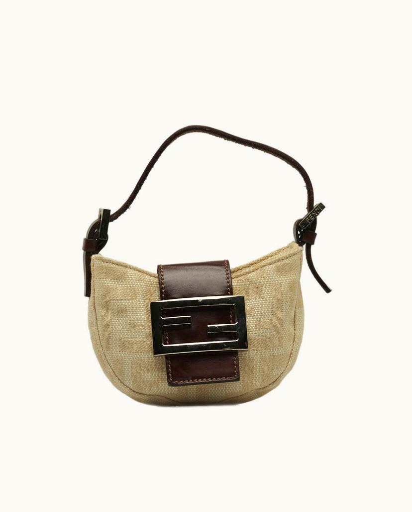 Fendi Fendi Women's Shoulder Bag Canvas In Beige