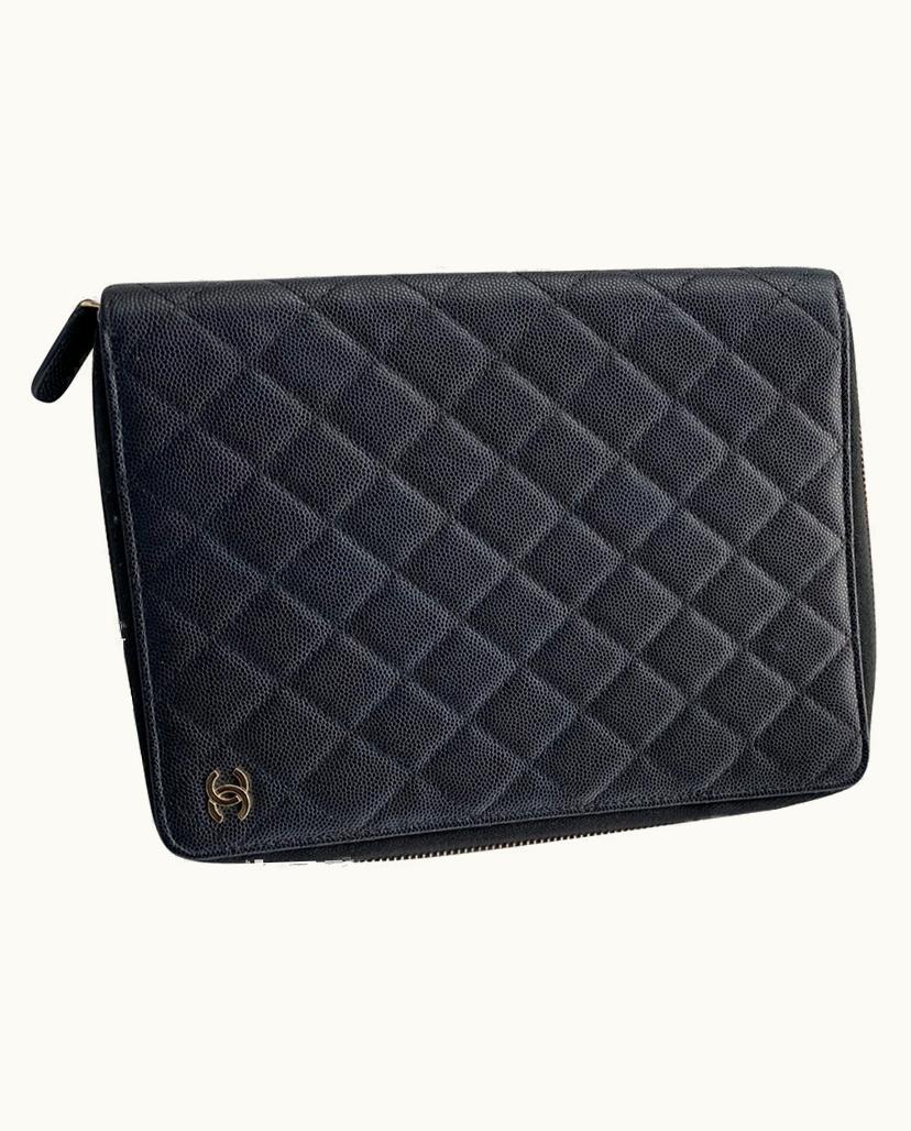 Chanel Chanel Last Collection Clutch Bag Caviar Leather Black & Burgundy