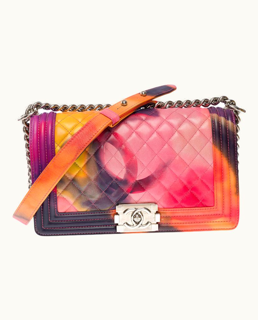 Chanel Chanel Flower Power Boy Bag Leather Multicolored