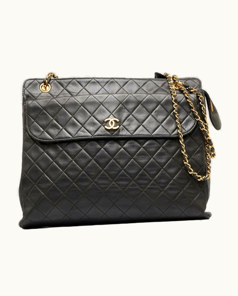 Chanel Chanel Women's Matelassée Suede In Black