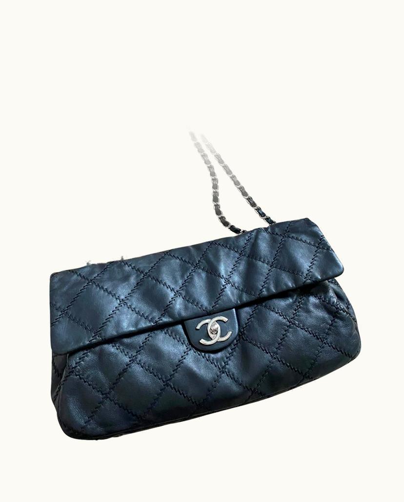 Chanel Chanel 2008 Vintage Timeless Leather Bag Black