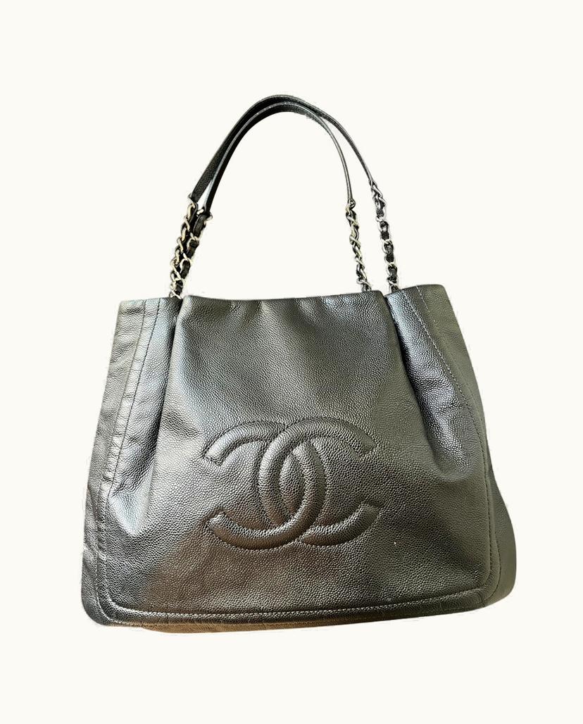 Chanel Chanel Timeless Women's Shopping Tote Leather In Black