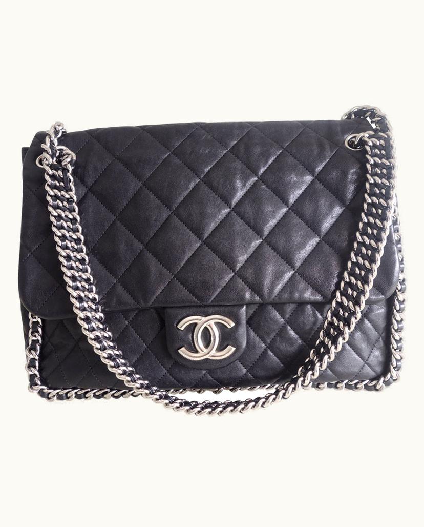 Chanel Chanel Women's Chain Around Flap Leather In Black