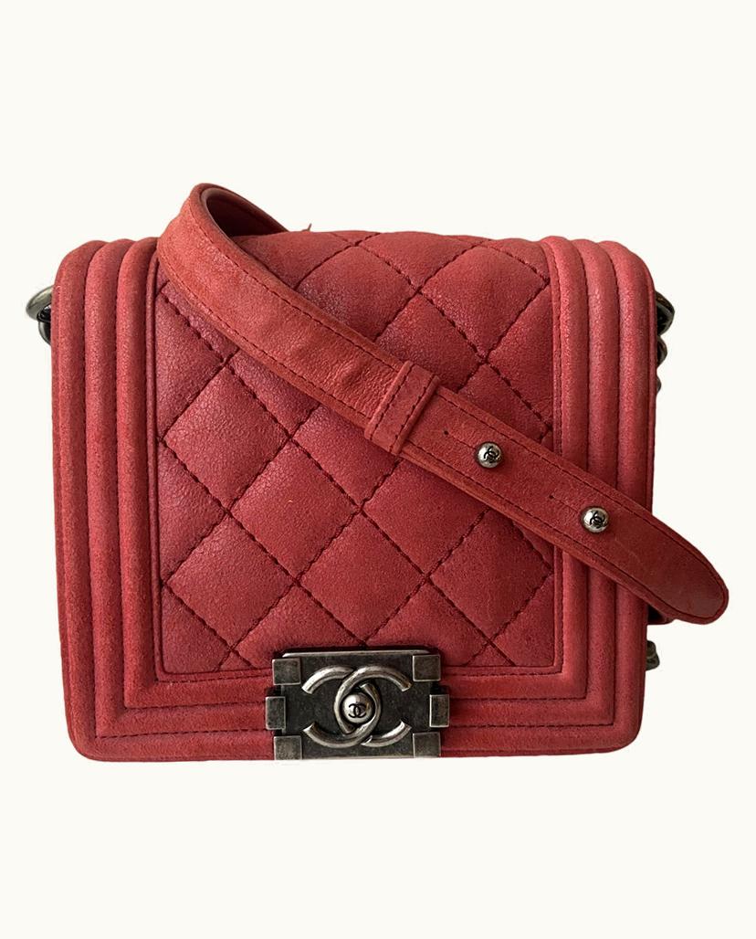 Chanel Chanel Women's Boy Bag Suede In Red