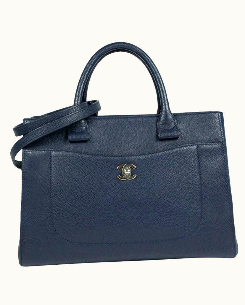 Chanel Chanel Women's Neo Executive Tote Bag Leather In Blue