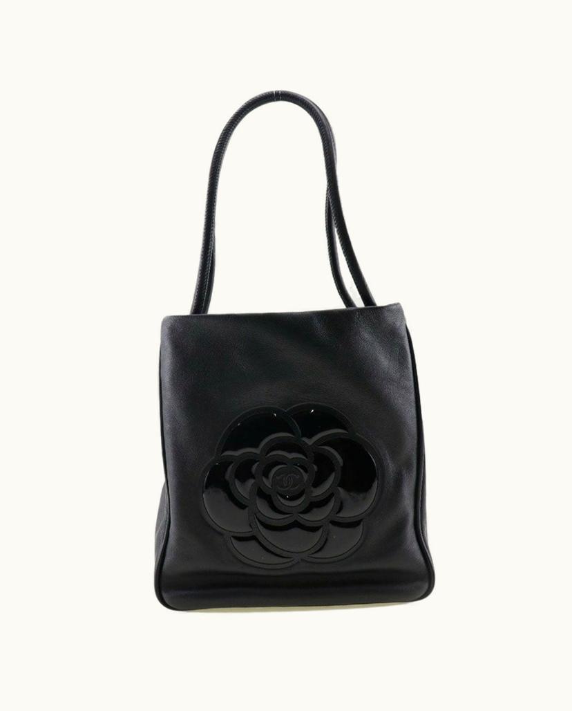 Chanel Chanel Camellia Handbag Black Leather