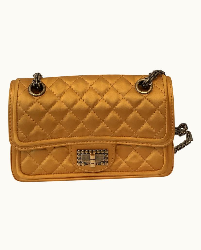 Chanel Chanel Women's Flap Bag Silk In Gold