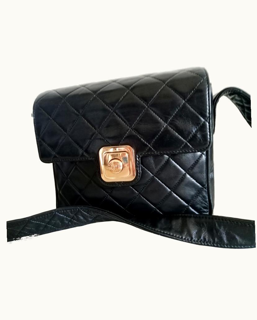 Chanel Chanel Vintage Lambskin Sac Bag Black