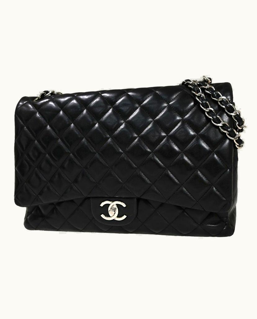 Chanel CHANEL Matelasse 34 Shoulder Bag Leather Black