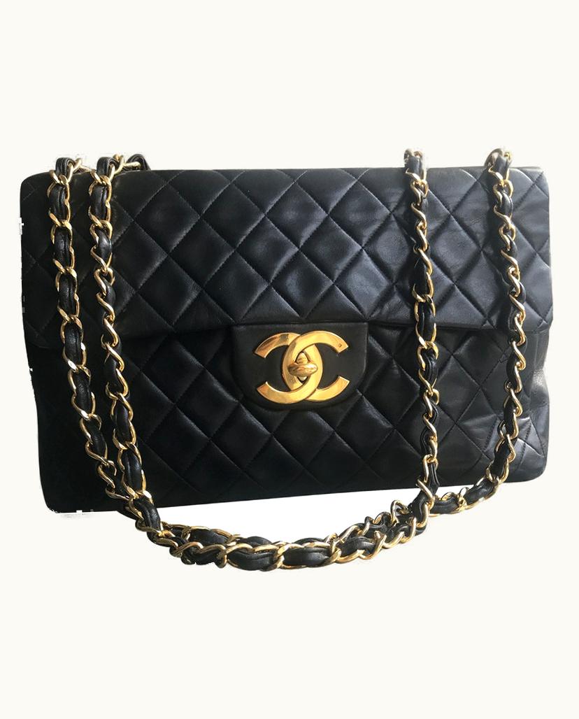 Chanel Chanel 2.55 Timeless Classique Jumbo XL Shoulder Bag Black