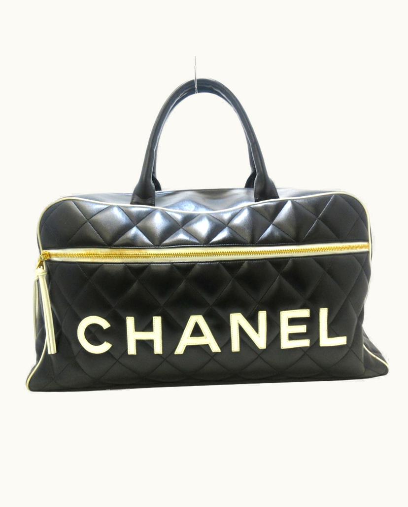 Chanel Chanel Matrasse Boston Bag Leather in Black