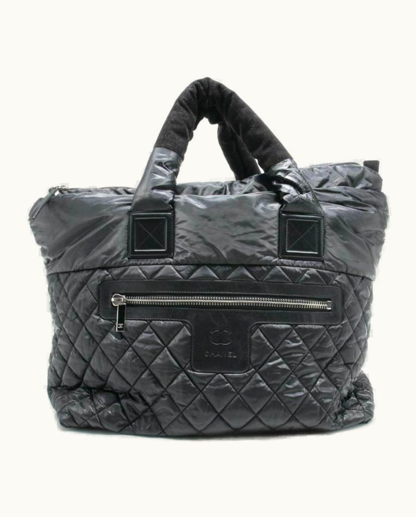 Chanel Chanel Classic Polyester Handbag In Black