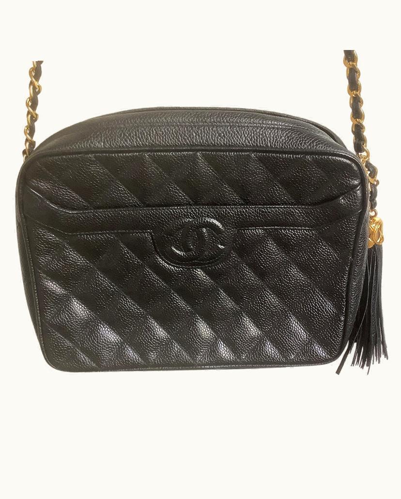 Chanel Chanel Vintage Women's Camera Bag Leather In Black