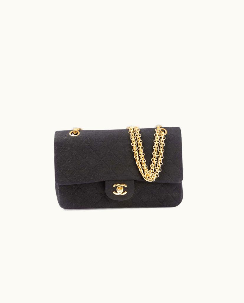 Chanel Chanel Classic Medium Double Flap Bag Gold-Tone Black