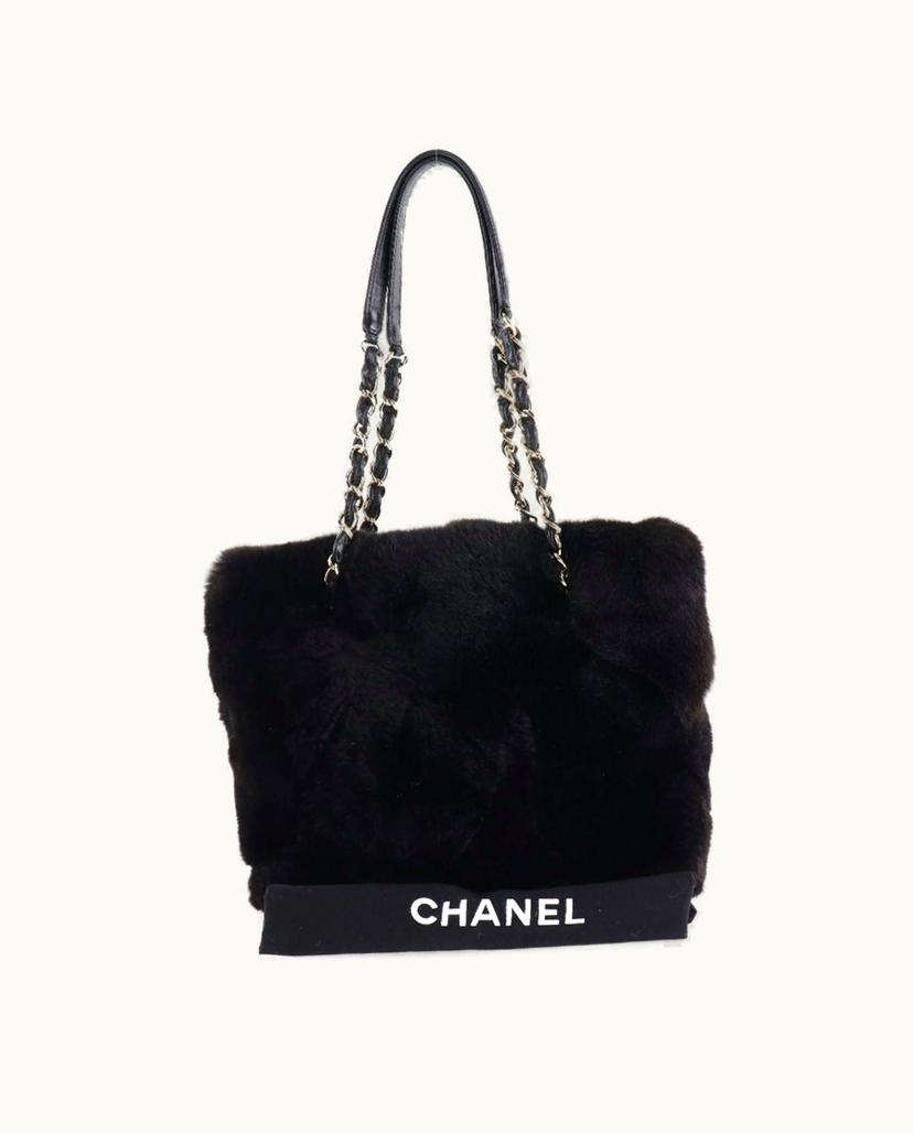 Chanel Chanel Rabbit Shoulder Bag Fur In Black