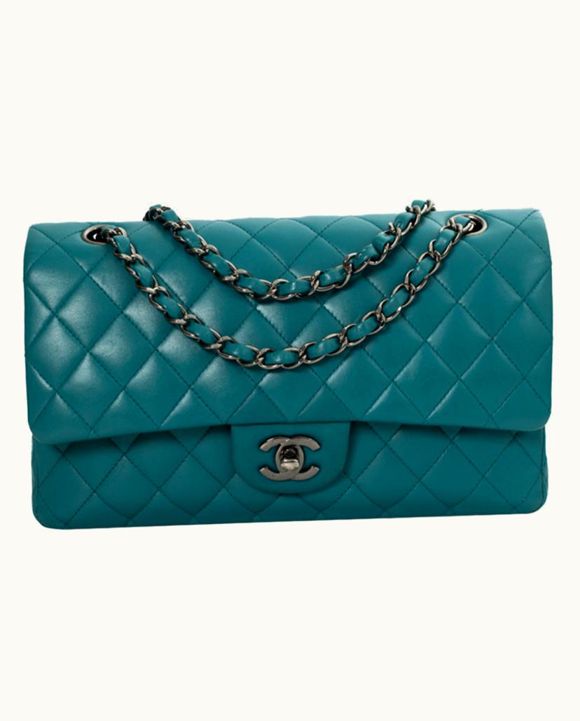 Chanel Chanel Timeless Flap Bag Leather In Blue