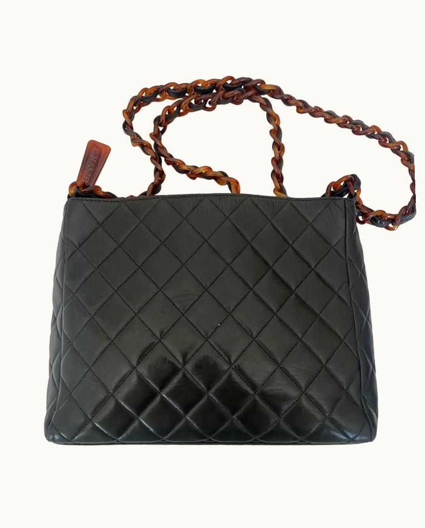 Chanel Chanel Vintage Classic Handbag Leather In Black