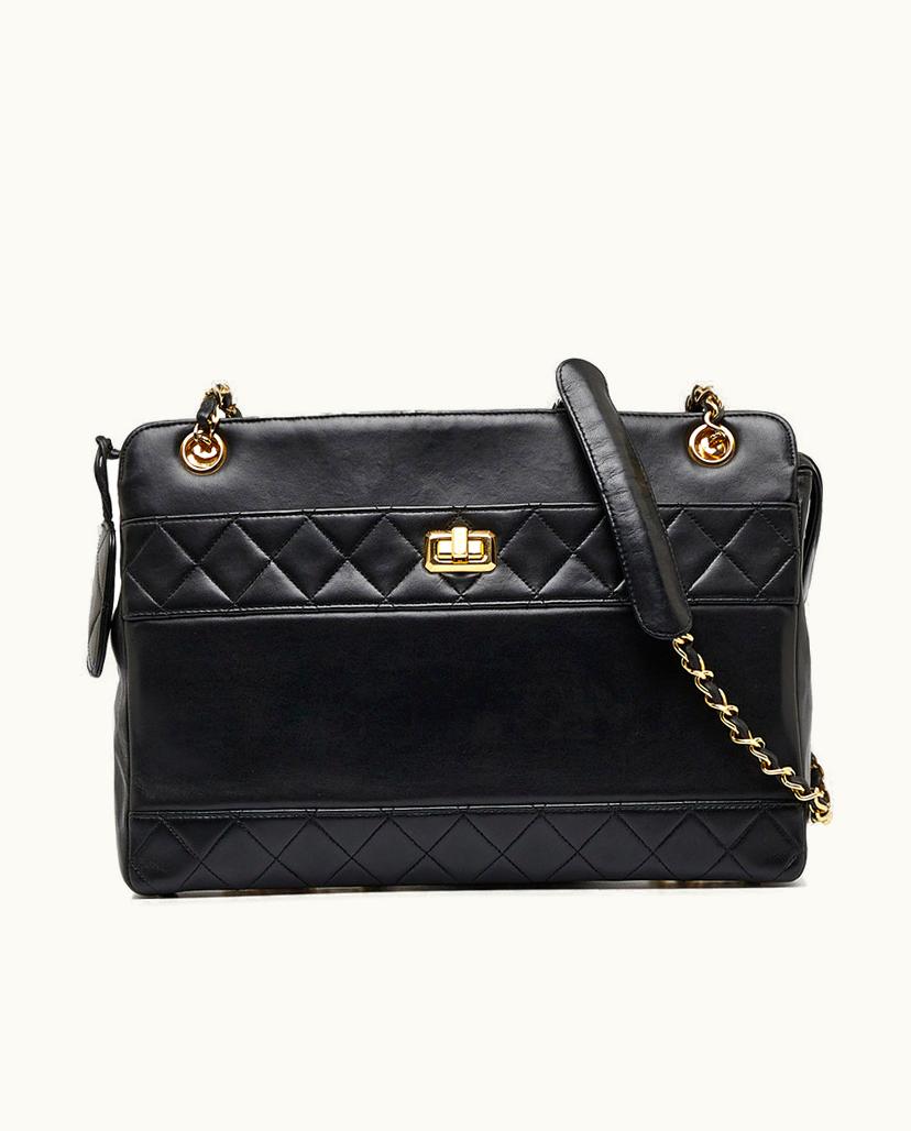 Chanel Chanel Matelasse Lambskin Chain Crossbody Black