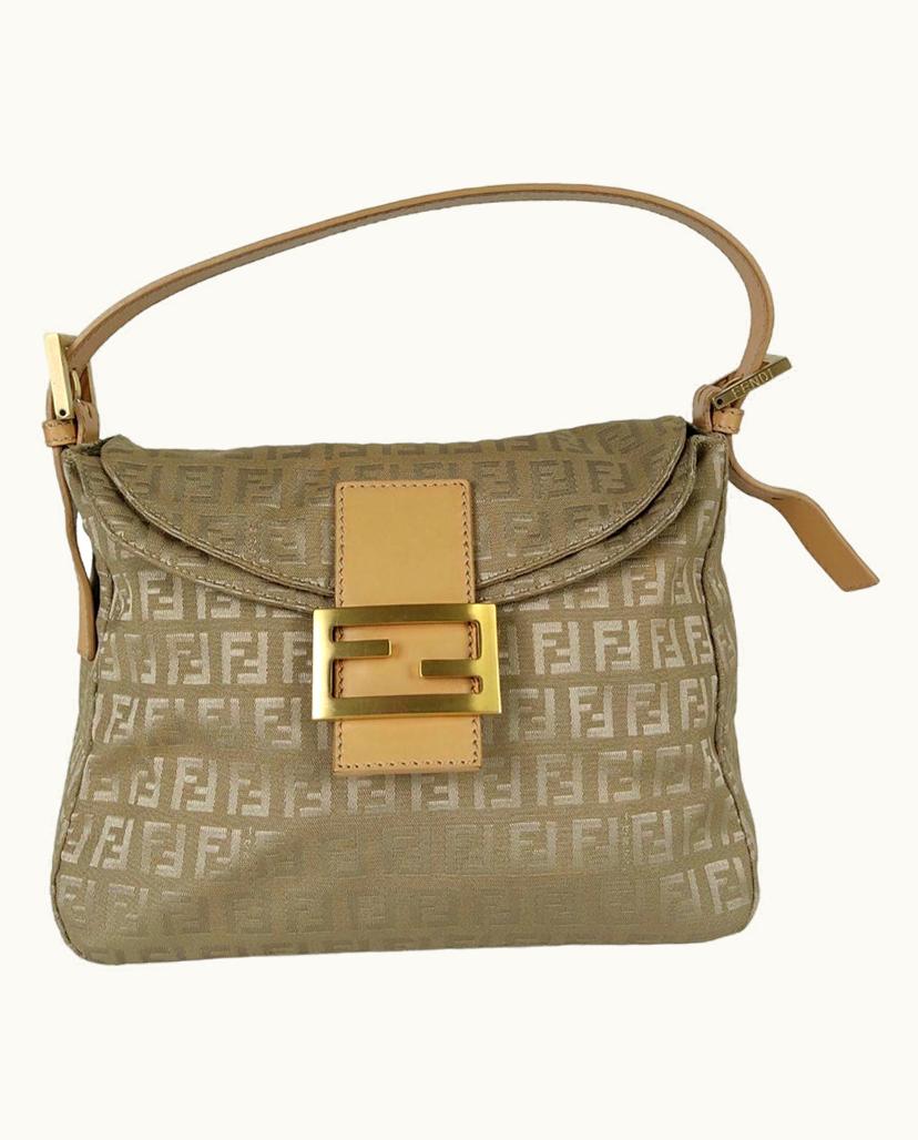 Fendi Fendi Mamma Zucchino Handbag Canvas Beige